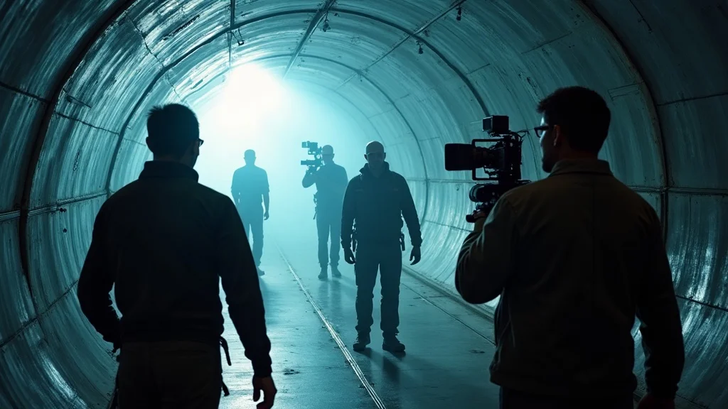 Behind the scenes filming KC-135 zero gravity film crew actors floating authentic photorealistic aircraft cabin