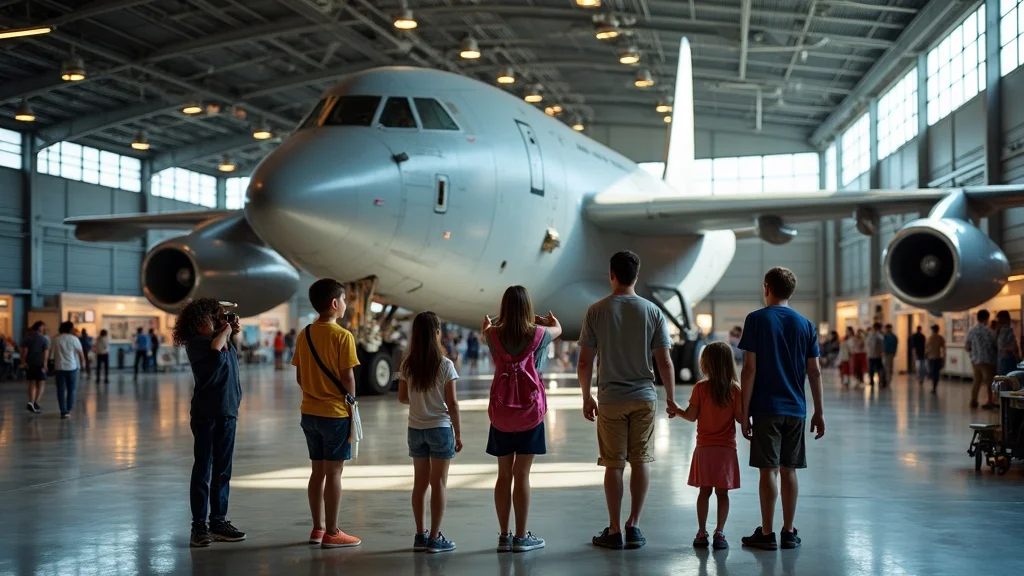 Inspiring young visitors aviation museum restored KC-135 curiosity amazement aircraft interactive exhibits photorealistic